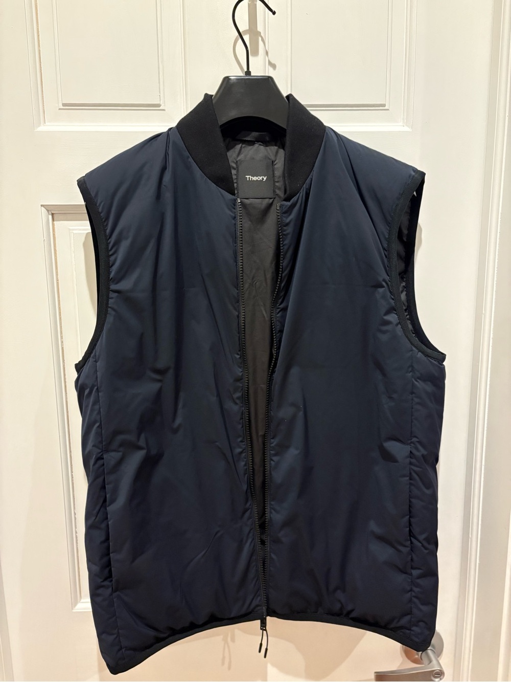 Theory Men's Navy Quilted Sleeveless Vest